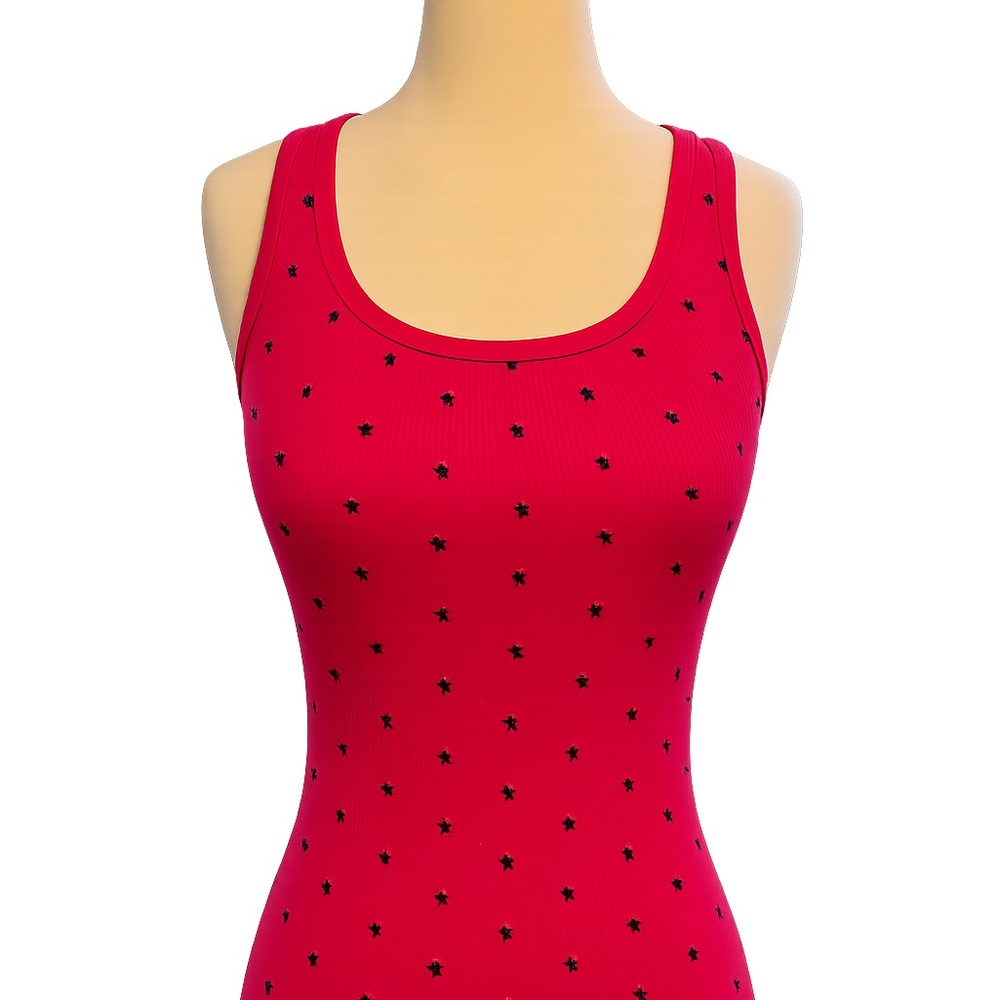J Crew Women's Heraldic Lion Print Pink Ribbed Tank Top